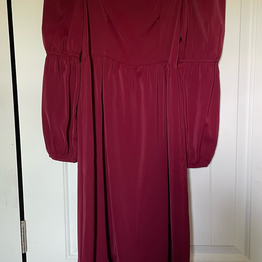 Elegant Burgundy Dress
